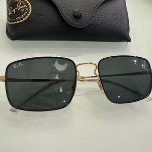 Ray-Ban Gold Sunglasses with Dark Lenses